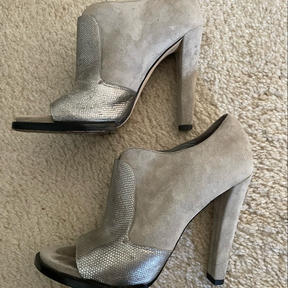 Alexander Wang Silver/Gray Suede Colorblock platform Pumps Sz 36/ US 5 - Picture 5 of 6